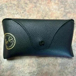 Genuine Authentic Ray Ban Luxottica Black Leather New Sunglasses‎ Case Only